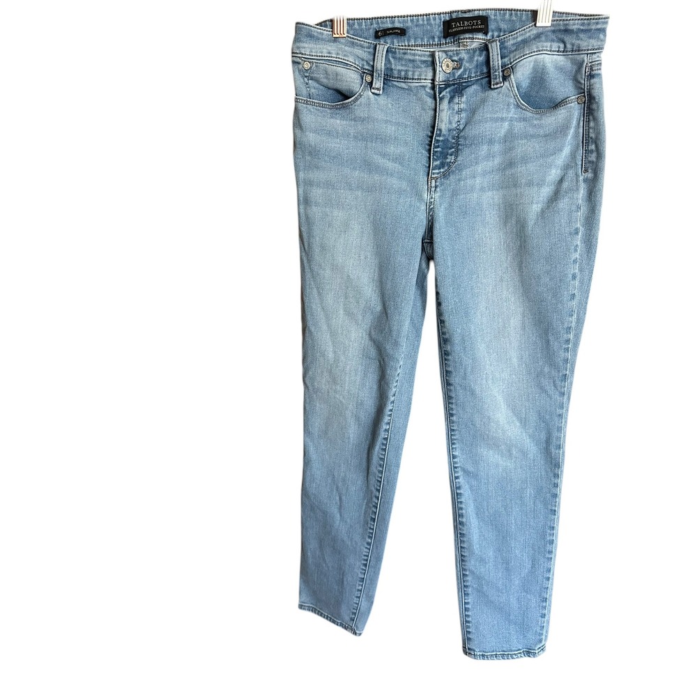 Talbots Flawless Five-Pocket Slim Ankle Jeans Light Wash Denim Size 6